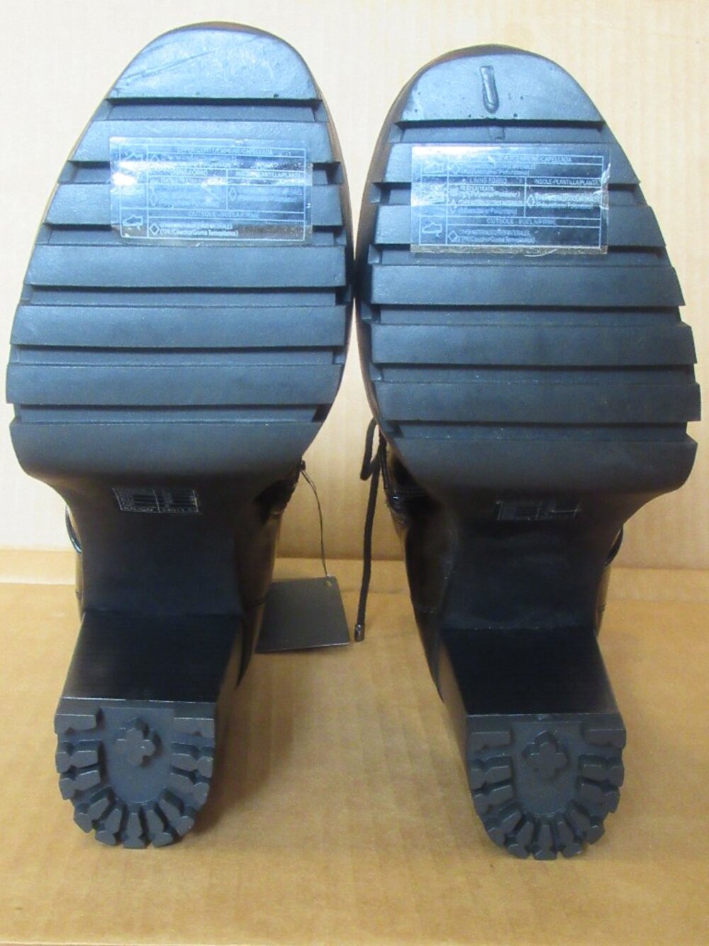 NWT Forever 21 Black Patent Lace Up Buckle Chunky Heel Ankle Boots | Size 7 - Picture 13 of 16